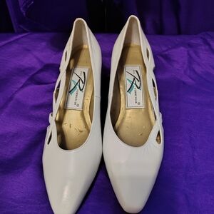 Elegant White Women's Kitten Heels